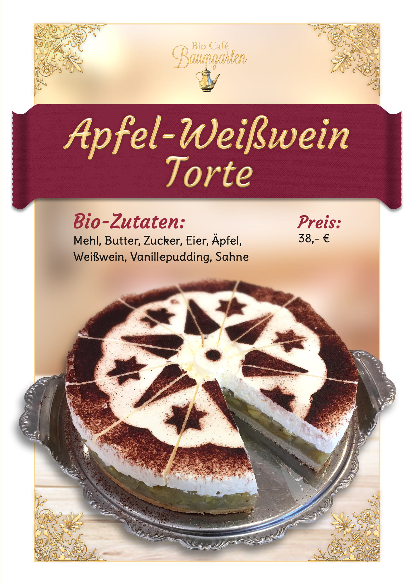 Apfel-Weisswein-Torte
