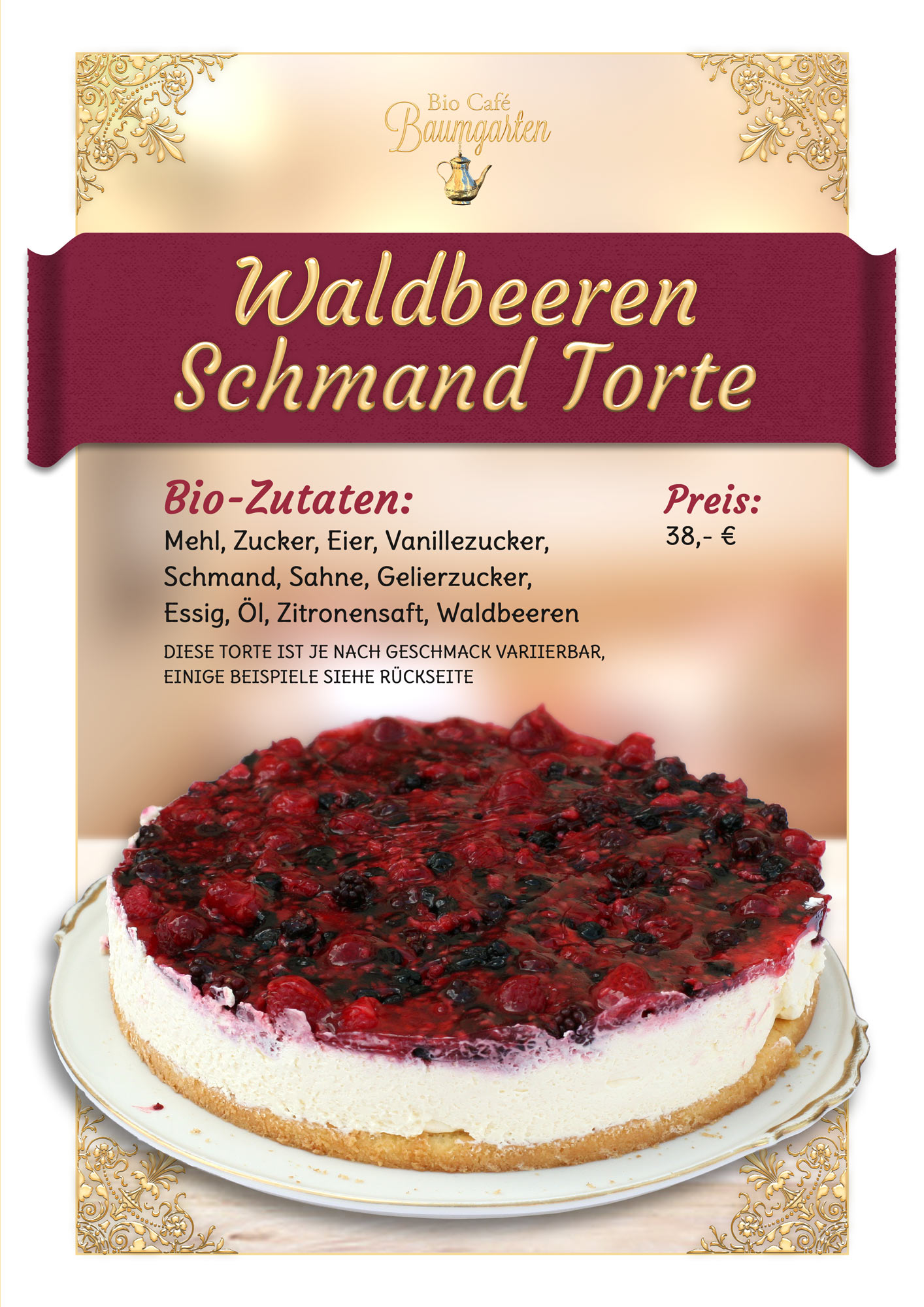 Waldbeere-Schmand-Torte